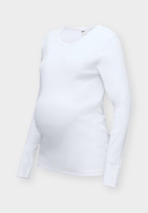 ONLY MATERNITY, OLMVAL O NECK - Μπλούζα με μακριά μανίκια - bright white