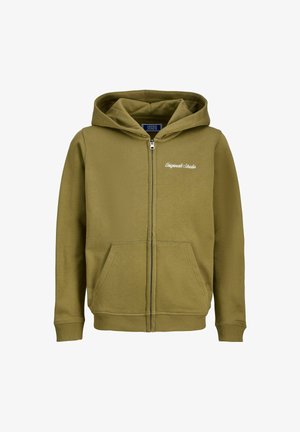 Užtrauktuku užsegamas treningas - olive drab