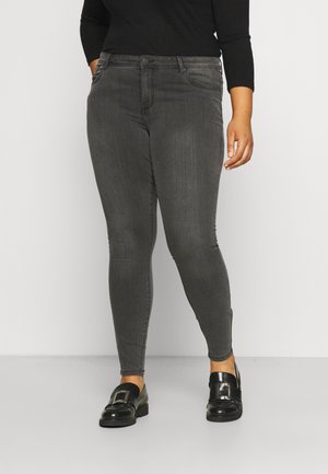 VMTANYA MR PIPING CURVE - Jeans Skinny Fit - dark grey denim