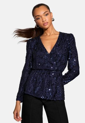 REGULAR FIT  - Bluse - navy sequin