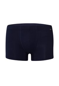 Marinblå kalsonger i en mjuk bomullsblandning. Har en medelhög midje och en sydd framficka. Slät, stretchig textur.