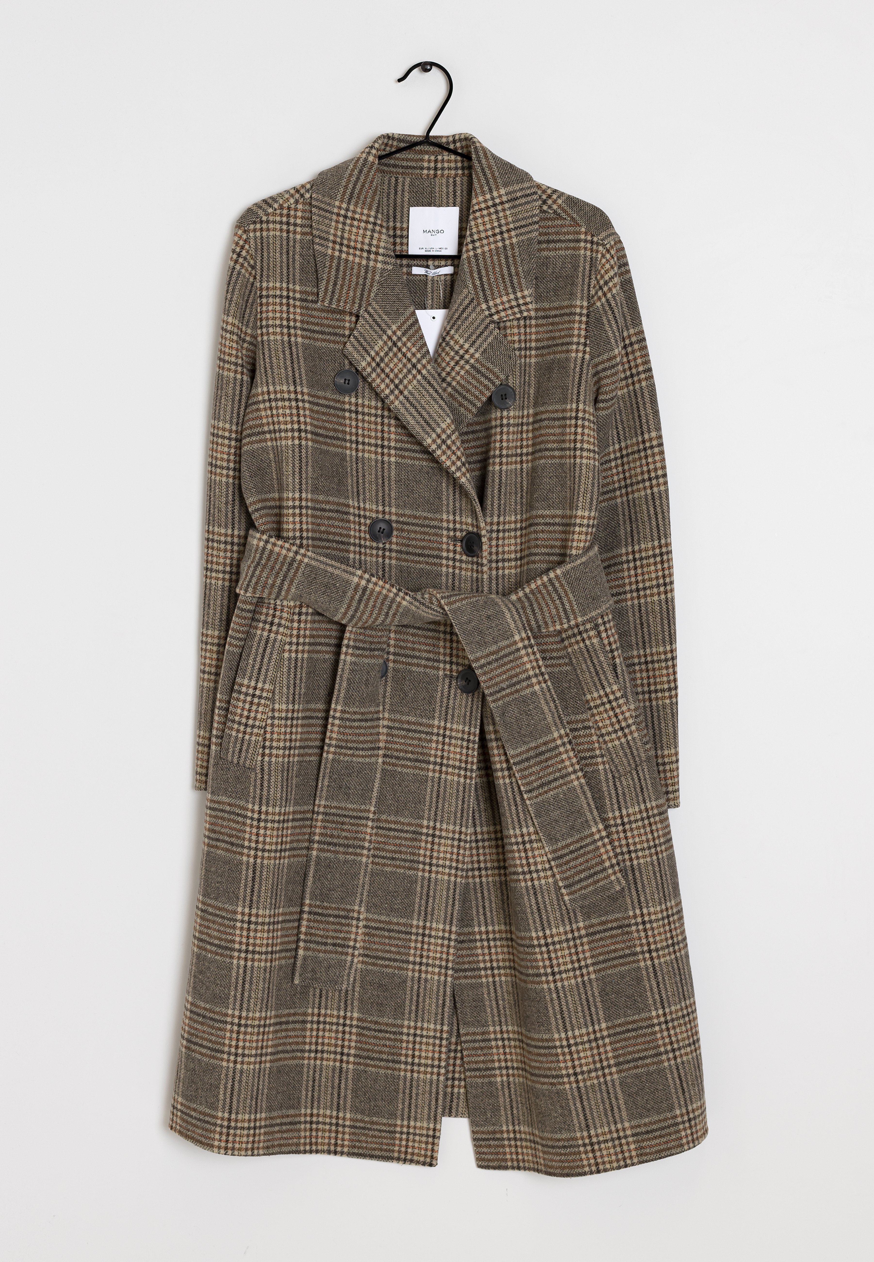 mango checkered coat