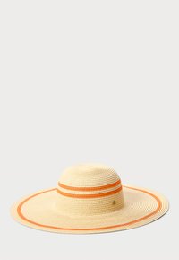 STRIPED STRAW SUN HAT - Hoed - natural/orange