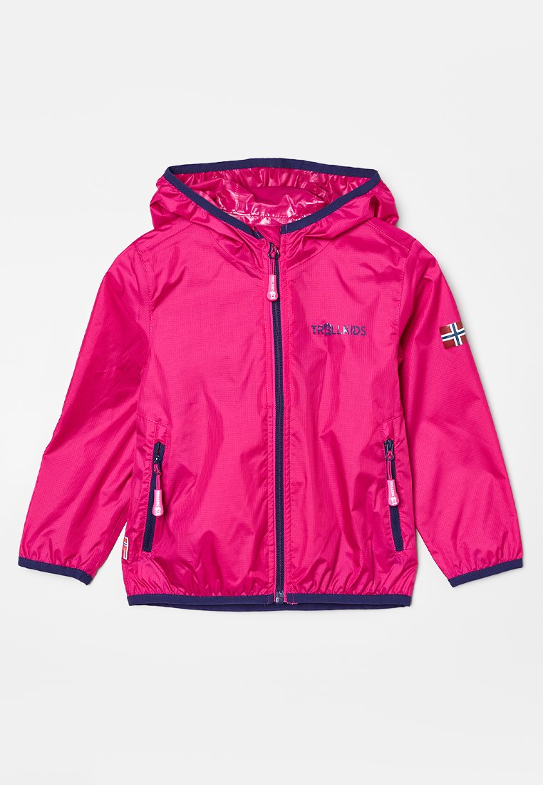 Trollkids Windjack donkerroze