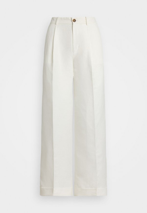 Pleated Linen Blend Twill Trouser - Trousers3