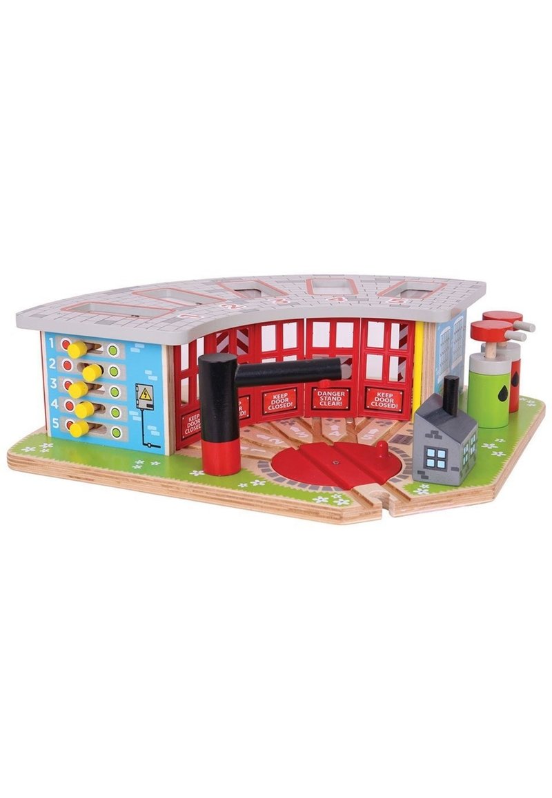 BigJigs FIVE WAY ENGINE SHED - Spielzeugset Züge - multi coloured ...