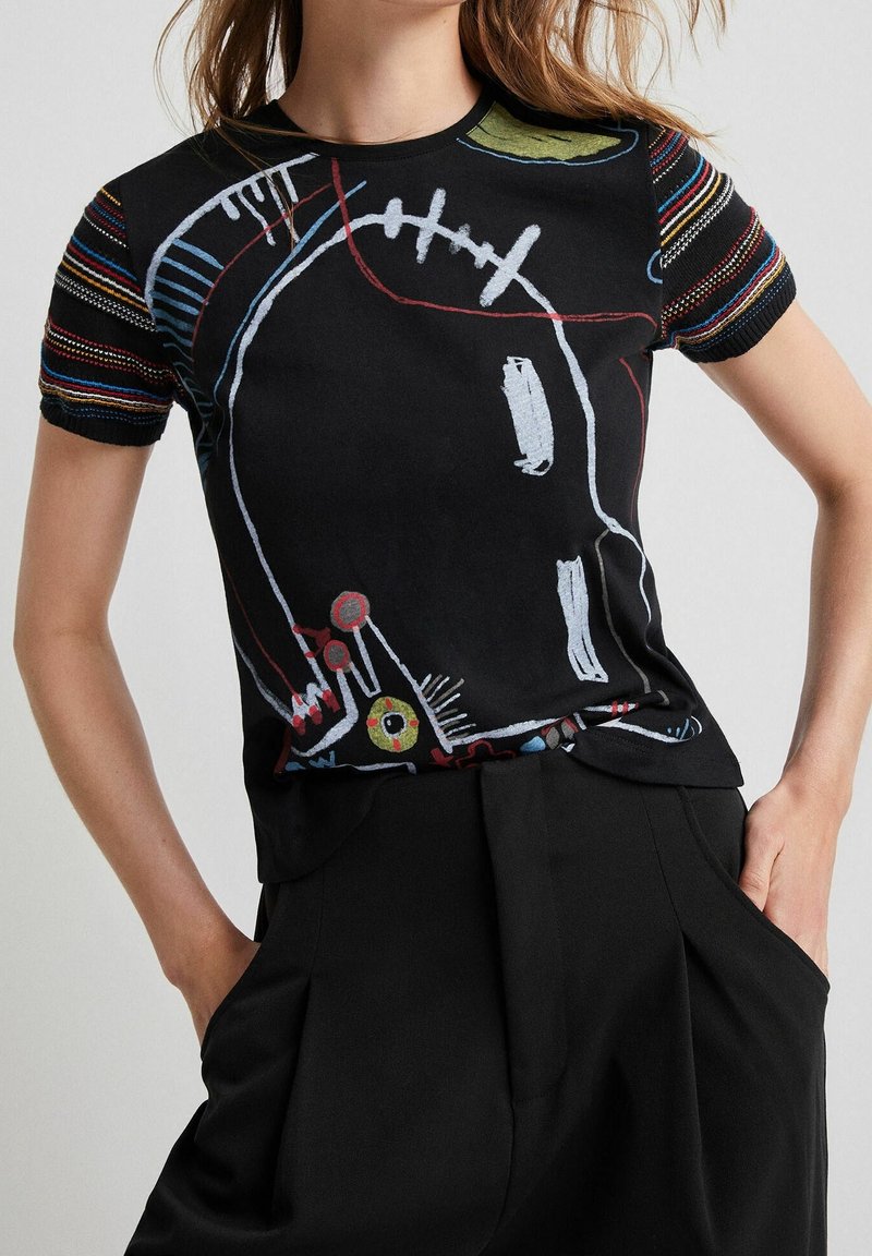 Desigual T-shirt imprimé - black