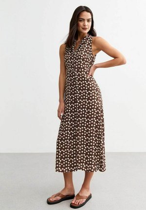 New Look POLKA DOT PATTERN SLEEVELESS - Blousejurk - brown pattern