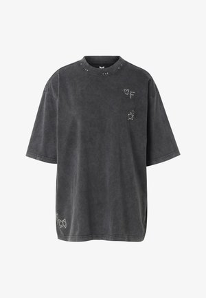 FELICIOUS, VINTAGE STUDS OVERSIZE TEE - Trükipildiga T-särk - black