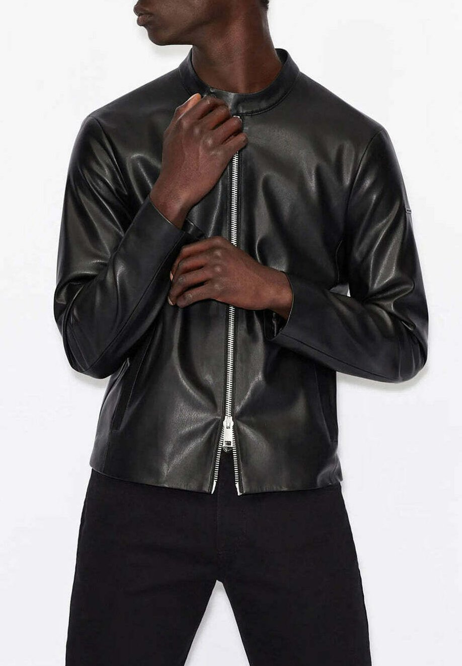Armani Exchange Giacca in similpelle nero