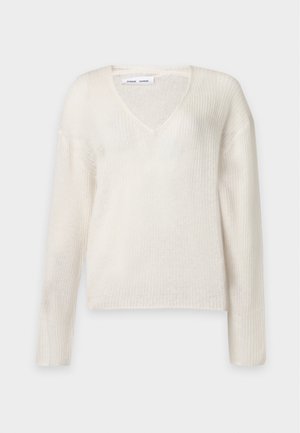 Samsøe Samsøe, V NECK  - Πουλόβερ - egret
