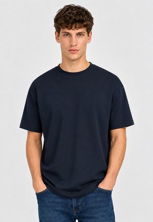 Sublevel, KURZARM T-SHIRT RUNDHALSAUSSCHNITT 2ER-SET UNIFARBEN  - T-Shirt basic - dunkelblau