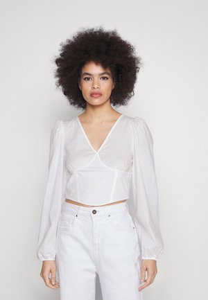 Gina Tricot GRY BLOUSE - Μπλούζα με μακριά μανίκια - offwhite