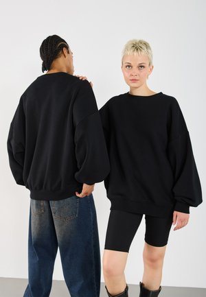 YOURTURN by Zalando OVERSIZE BASIC CREWNECK UNISEX - Felpa - true black