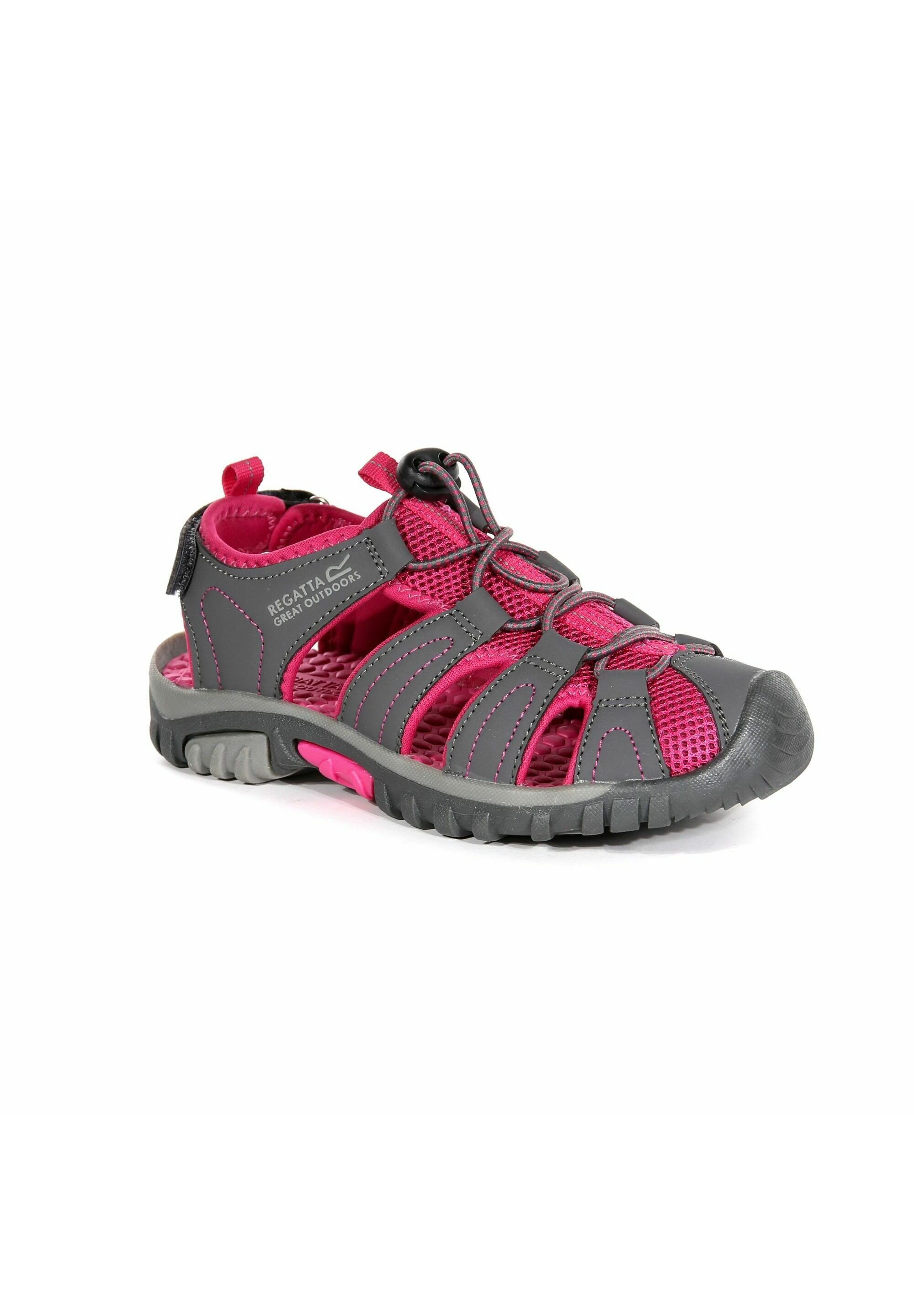 Regatta JUNIOR WASSERFREUNDLICH - Outdoorsandalen - granit/neonroze -  Zalando.nl