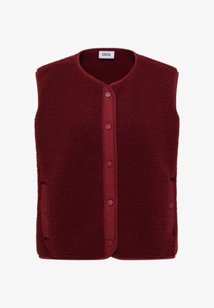 Cecil, Belt with Decorative Buckle - Veste sans manches - russet red