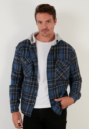 PLAID PATTERNED - Korte jassen - navy blue