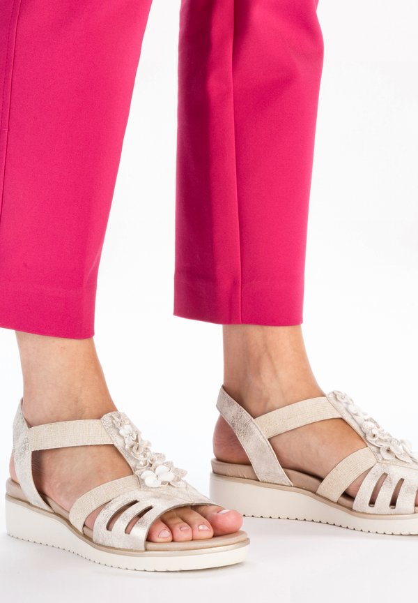 Keilsandalette - beige