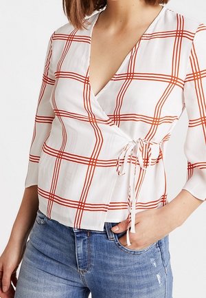 Bluse - metallic red