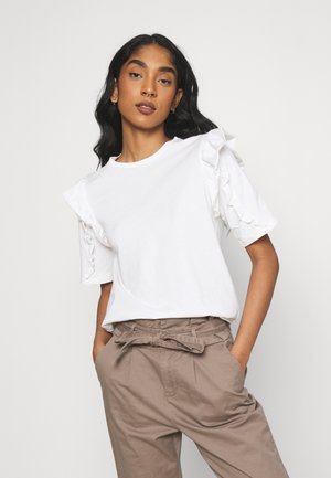 VIMAYRIN FRILL - T-shirt con stampa - cloud dancer