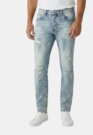 Local Fanatic, SPIJKERBROEK GATEN JEANS - SPIJKERBROEK VOLWASSENEN - BLAUW - JC-8311 - Slim fit jeans - blauw