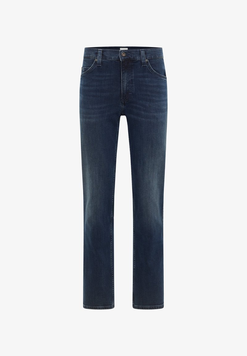 Mustang Straight fit jeans met labelpatch, model ' TRAMPER ' in Mustang Straight fit jeans met labelpatch, model ' TRAMPER ' in
