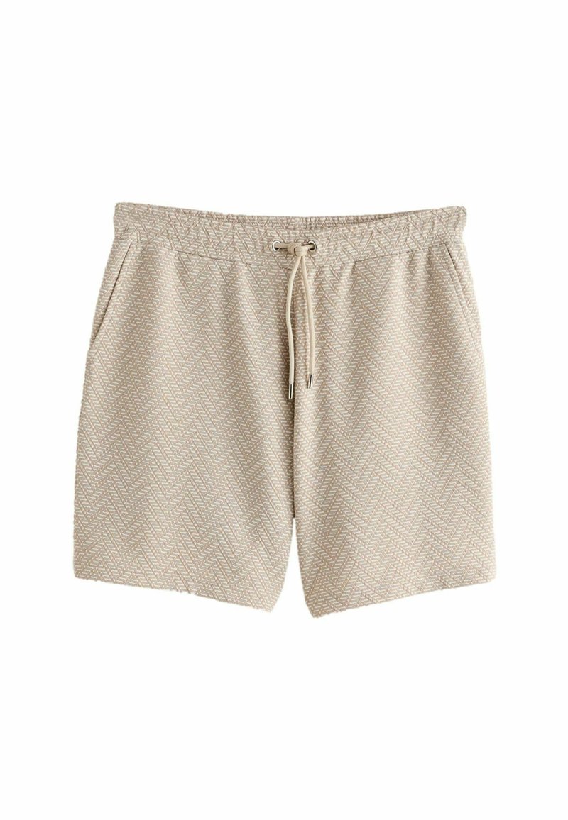 Next - REGULAR FIT - TEXTURED GEOMETRIC PATTERN - Lühikesed püksid - neutral, Suurenda