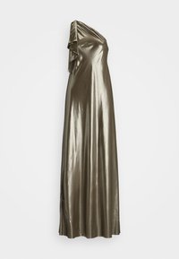 Lauren Ralph Lauren METALLIC CHIFFON ONE-SHOULDER GOWN - Iltapuku - silver