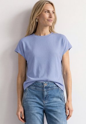 Street One, DROPPED SHOULDER SHIRT MIT STRUKTURMIX - T-shirt basic - cashmere blue