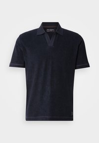 Mereväe polo särk, mis on valmistatud pehmest kangast, omab kraed, lühikesi varrukaid ja tagasihoidlikke õmblusdetailide. Slim fit disain.