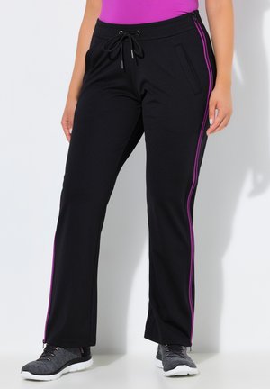 PIPING ZIP-OFF - Pantaloni - black