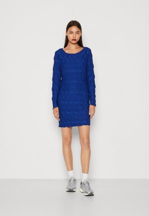 Pieces PCLOLA O NECK SHORT DRESS - Vabalt langev kleit - mazarine blue