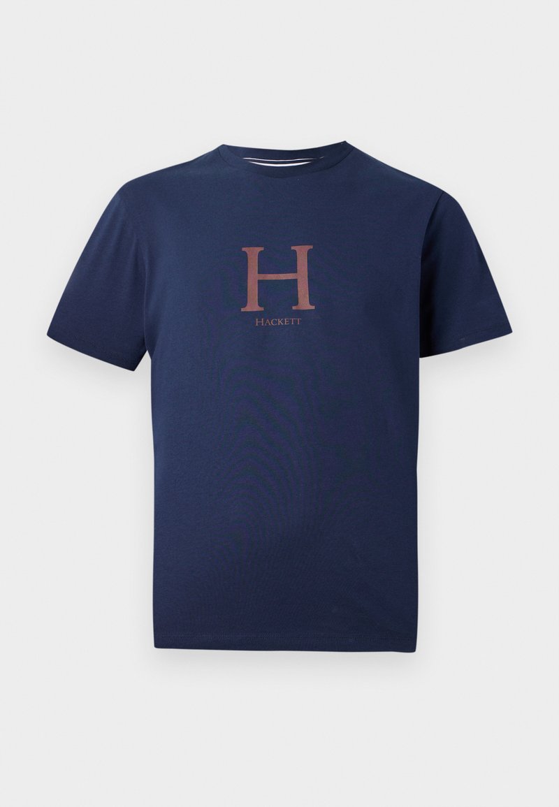 Hackett London T-shirt print donkerblauw