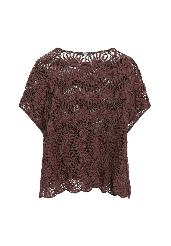 Print T-shirt - mottled bordeaux3