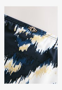 Selectat, teal blue gold foil ikat