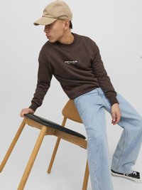 Jack & Jones JORVESTERBRO CREW NECK - Sweatshirt - chocolate brown