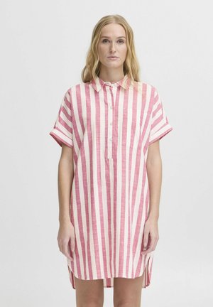ICHI IHLOLIA - Shirt dress - bright rose white stripe