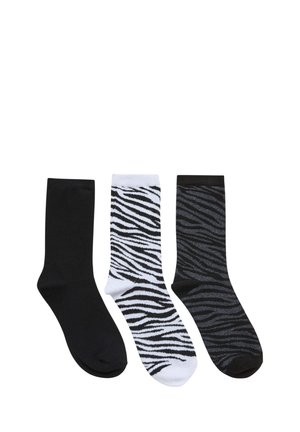 PACK 3 PAIA DI ZEBRATI - Calze - var nero