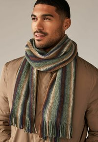 Next STRIPE - REGULAR FIT - Šála - green