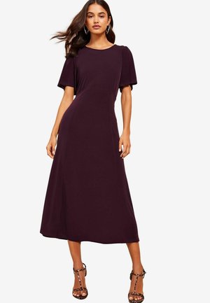 Friends Like These FLUTTER SLEEVE ROUND NECK MIDI - REGULAR FIT - Trikoomekko - purple