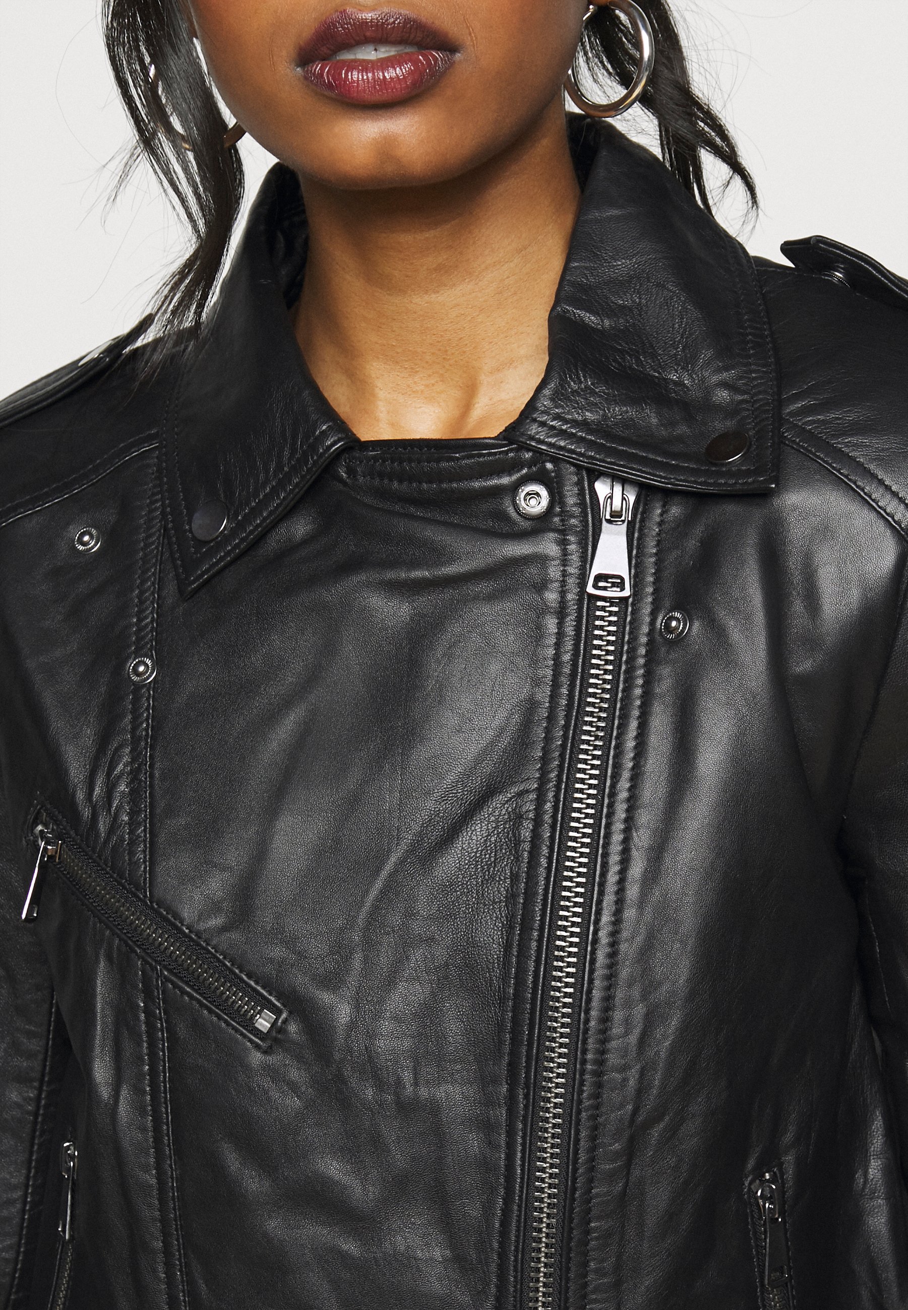 VILA PETITE VILLOW BIKER JACKET Skinnjacka black VILA PETITE VILLOW BIKER JACKET Skinnjacka black