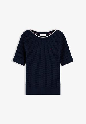 Tommy Hilfiger, FINE CABLE BOAT NECK - Džemper - dark night navy