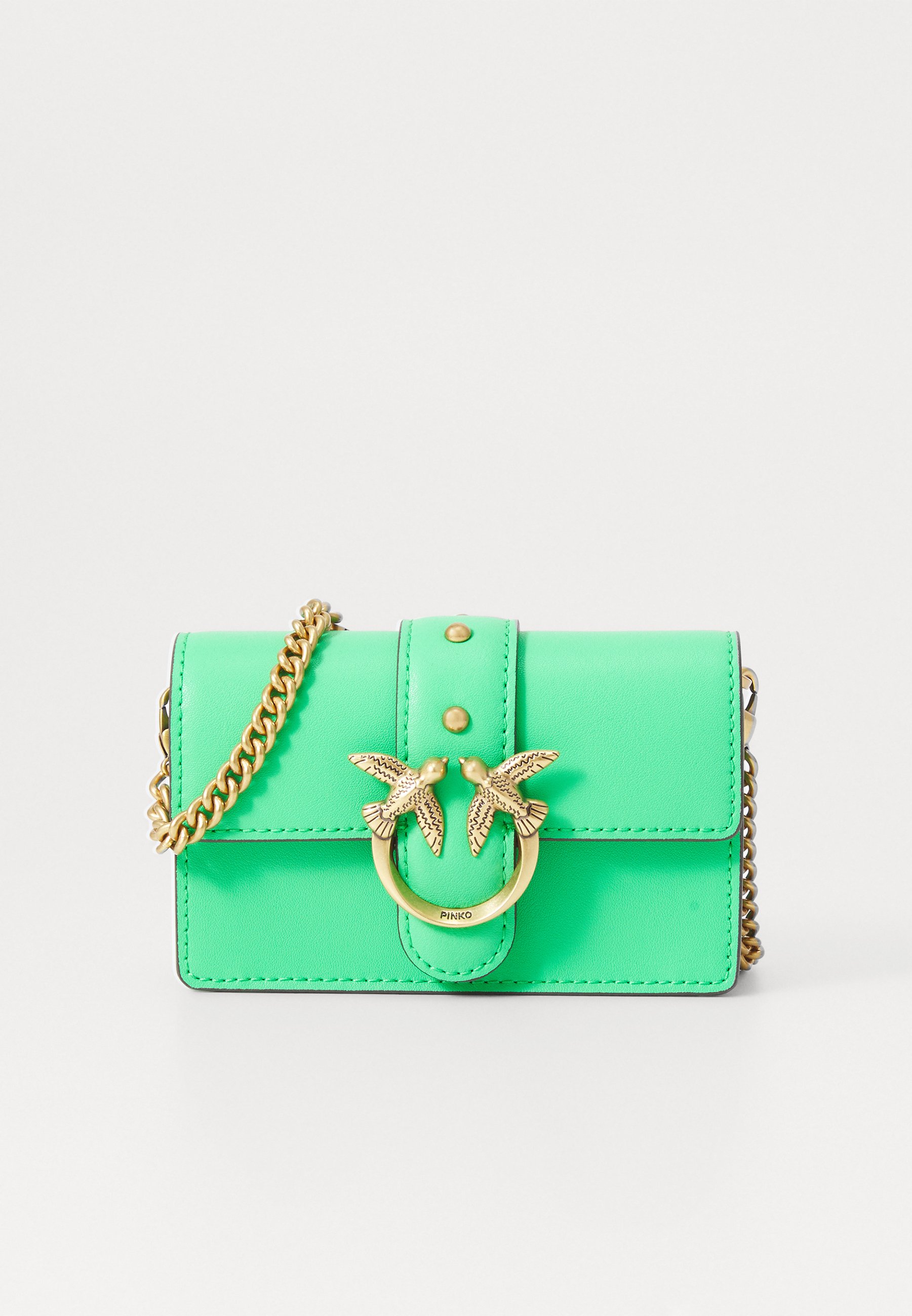 Pinko LOVE ONE MICRO - Sac bandoulière - verde isola/antique gold 