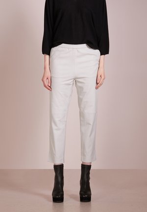 Leren broek - light grey