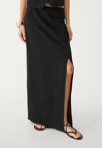 Stradivarius - Jupe longue - black Image miniature 1