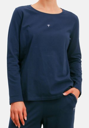 LANGARM MIT LOGO-PRINT - COSY LONGSLEEVE RUNDHALS - T-shirt à manches longues - blau