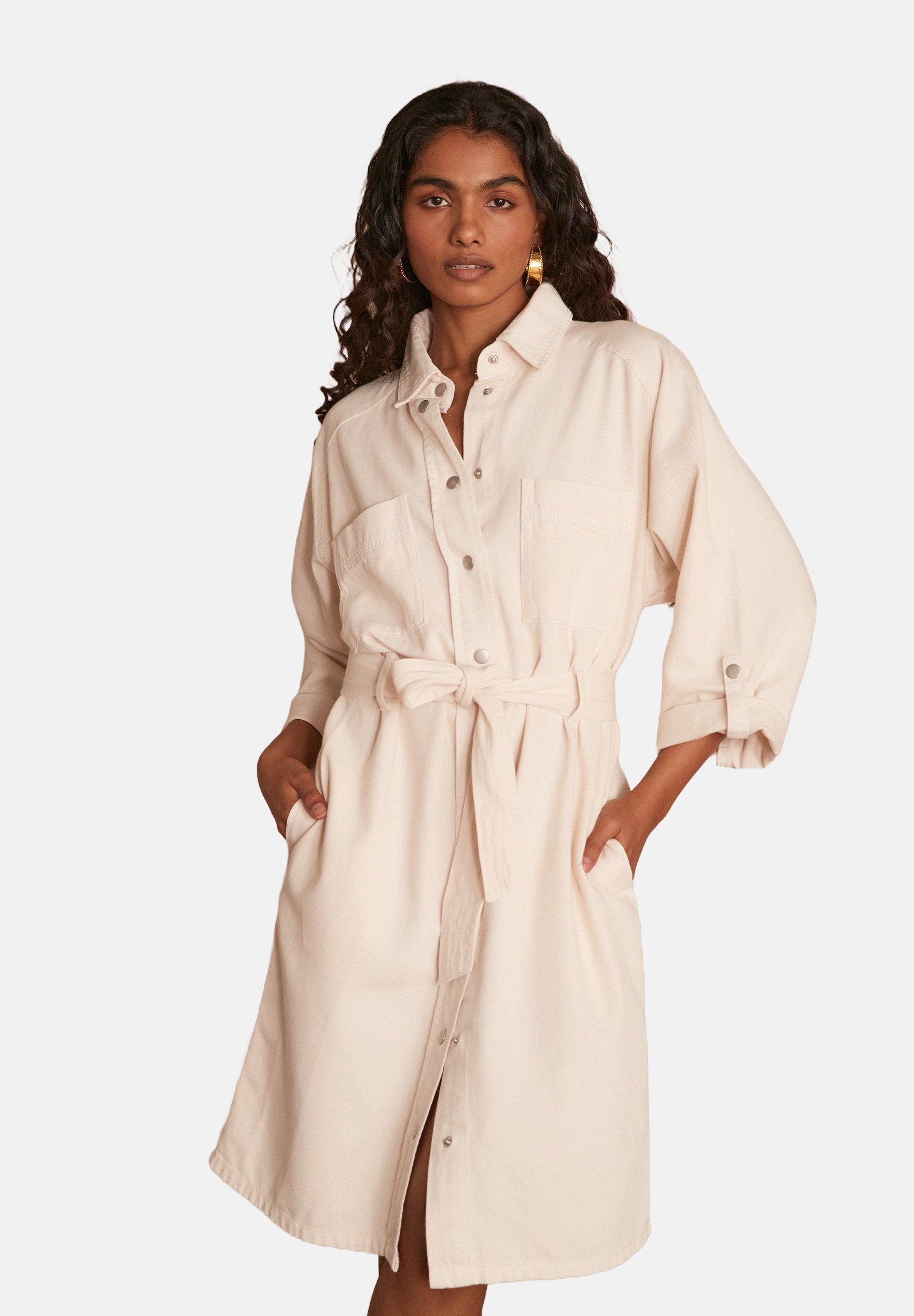 Maison 123 ADELE R Robe chemise creme/beige