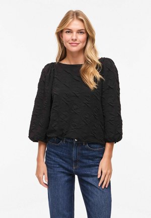 MIT 3/4-ÄRMELN VIDEVERA U-BOOT AUSSCHNITT - Bluse - black beauty