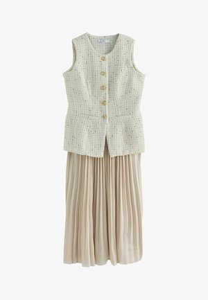 Next, REGULAR FIT - OCCASION 2-IN-1 TWEED WAISTCOAT DRESS SET - Vest - ecru champagne