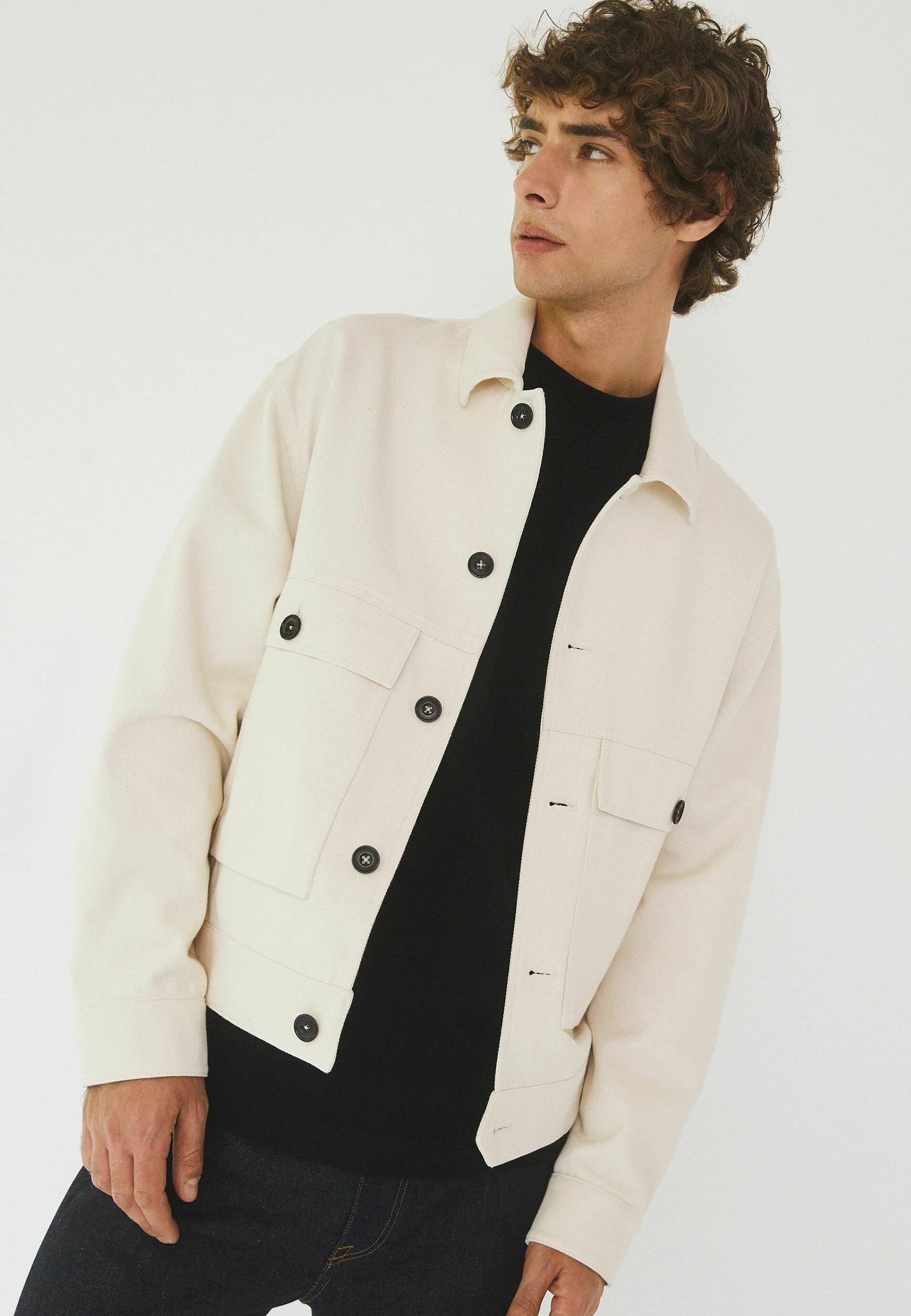 River Island Denim jacket - stone 